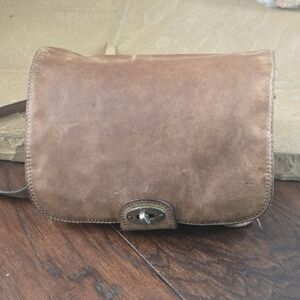 FOSSILL Leather Crossbody Purse - Brown
